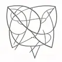 reality shifting symbol intertwined tattoo design idea