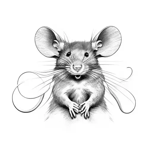 realistic mouse tattoo