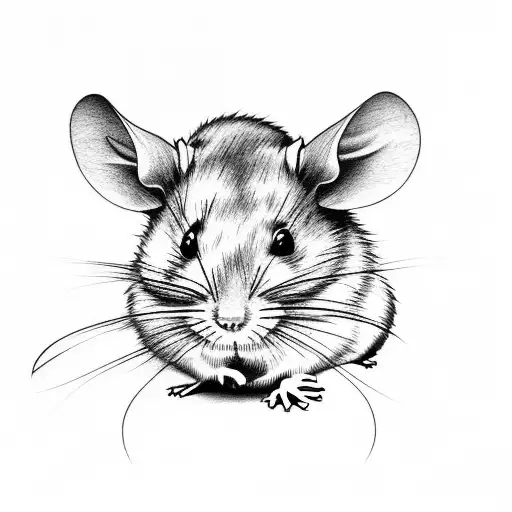 Premium AI Image  Sketch for a tattoo rat ball or rat king