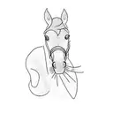 a horse head tattoo design idea