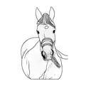 a horse head tattoo design idea
