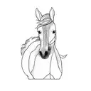 a horse head tattoo design idea
