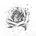 stitched rose with raven and mockingbird tattoo design idea