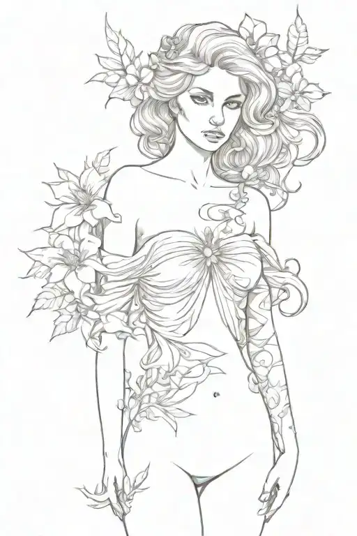 full body Aphrodite realistic sexy girl shoulder tattoo  tattoo design idea