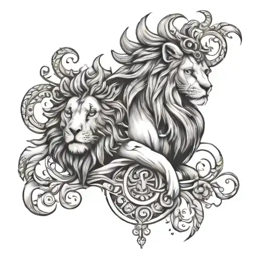 leo, Virgo cusp tattoo design idea