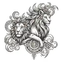 leo, Virgo cusp tattoo design idea