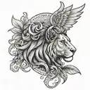 leo, Virgo cusp tattoo design idea