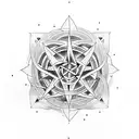 necronomicon Pentagram Evil  tattoo design idea