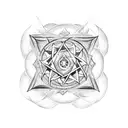 necronomicon Pentagram Evil  tattoo design idea