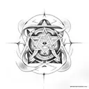 necronomicon Pentagram Evil  tattoo design idea