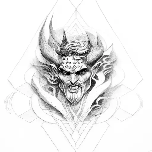 hades greek god tattoo design idea
