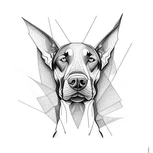 Doberman tattoo design idea