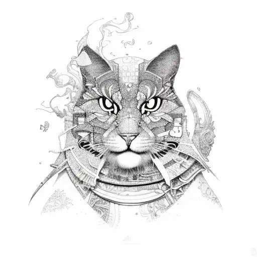 patchwork tattoo design idea