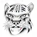 Panther tattoo design idea