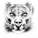 Panther tattoo design idea