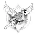 Cardinal tattoo design idea