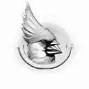 Cardinal tattoo design idea