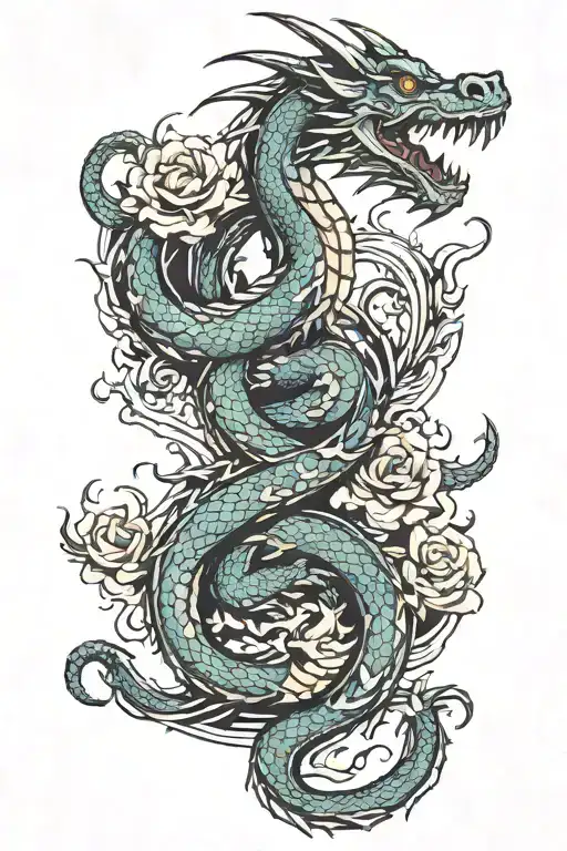 Dragon on forearm tattoo design  tattoo design idea
