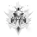 A sleek and powerful motorcycle in full throttle with fire in the wheels tattoo design idea
