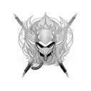 A sleek and powerful motorcycle in full throttle with fire in the wheels tattoo design idea
