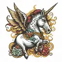 holy Trinity unicorn   tattoo design idea