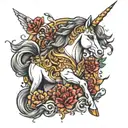holy Trinity unicorn   tattoo design idea