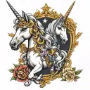 holy Trinity unicorn   tattoo design idea