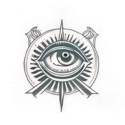 Evil Illuminati Eye tattoo design idea