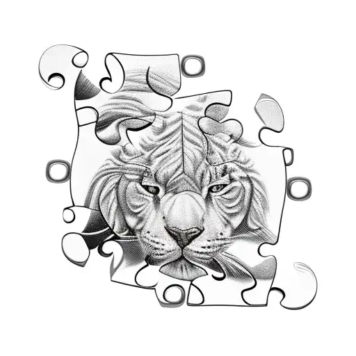 puzzle tattoo design idea