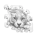 puzzle tattoo design idea