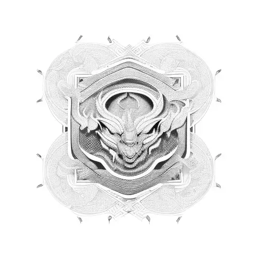 A mesmerizing pattern composed of various car parts and symbols tattoo design idea