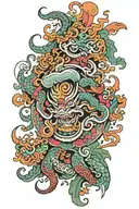 psychedelic tattoo design idea