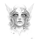 17 in roman numerals with an aquamarine stone tattoo design idea