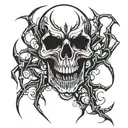 skull spider tattoo design idea