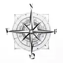 Compass with Arrow through it tattoo design idea