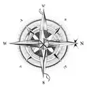 Compass with Arrow  tattoo design idea