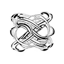 infinity sign with the inscription: today, tomorrow & forever  tattoo design idea