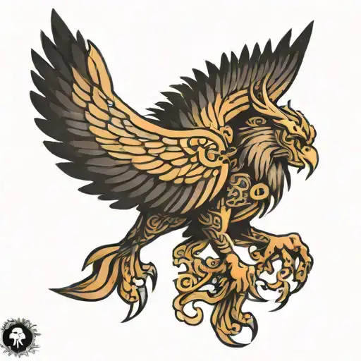 Saxon griffin tattoo design idea