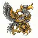 Saxon griffin tattoo design idea