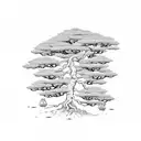 bonsai tree tattoo design idea