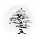 bonsai tree tattoo design idea