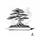 bonsai tree tattoo design idea