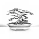 bonsai tree tattoo design idea