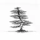 bonsai tree tattoo design idea
