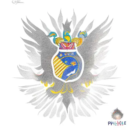 philppine eagle and philippine sun tattoo design idea