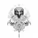 philppine eagle and philippine sun tattoo design idea