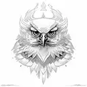 philppine eagle and philippine sun tattoo design idea