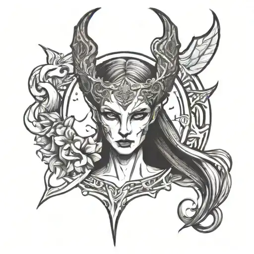 lilith diablo iv tattoo design idea