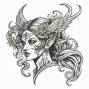 lilith diablo iv tattoo design idea