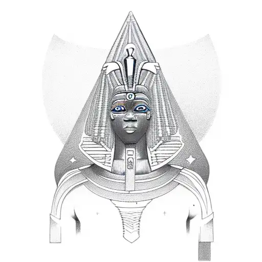 osiris the black god protecting the earth  tattoo design idea